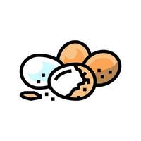 huevo pollo cáscara color icono vector ilustración