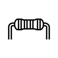 resistor electrical engineer line icon vector illustration