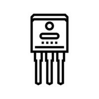 transistor electrical engineer line icon vector illustration