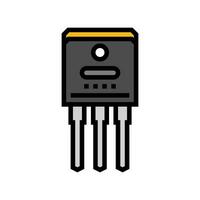 transistor electrical engineer color icon vector illustration