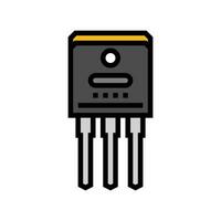 transistor eléctrico ingeniero color icono vector ilustración