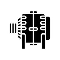 ac generator electrical engineer glyph icon vector illustration