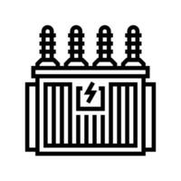 electrical substation electrical engineer line icon vector illustration