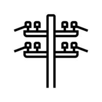 electric utility pole electrical engineer line icon vector illustration