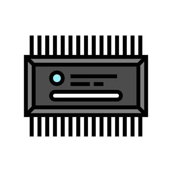 microcontroller electrical engineer color icon vector illustration