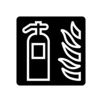 fire extinguisher glyph icon vector illustration