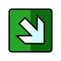 white up down stairway arrow emergency color icon vector illustration