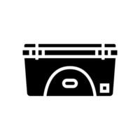 cooler glamping glyph icon vector illustration