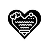 valentine card love glyph icon vector illustration