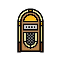 jukebox retro music color icon vector illustration