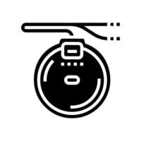 cd player retro music glyph icon vector illustration