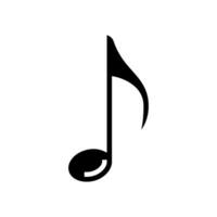 music notes retro glyph icon vector illustration