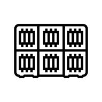 hilo organizador bordado pasatiempo línea icono vector ilustración