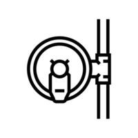 regulador gas Servicio línea icono vector ilustración