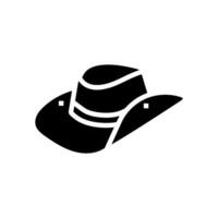 safari hat cap glyph icon vector illustration