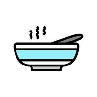 hot soup color icon vector illustration