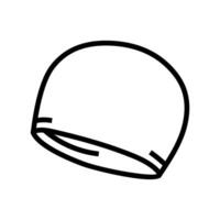 nadar sombrero gorra línea icono vector ilustración