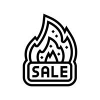 hot sale badge line icon vector illustration