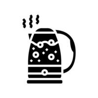 hot tea kettle glyph icon vector illustration