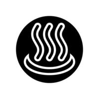 calor símbolo glifo icono vector ilustración