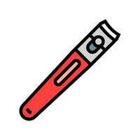 nail clippers hygiene color icon vector illustration