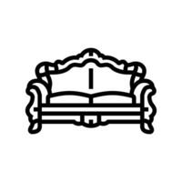 sofa luxury royal line icon vector illustration