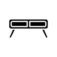 table soft cozy glyph icon vector illustration