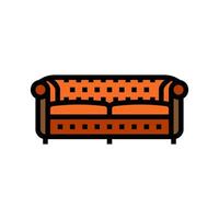 sofa leather color icon vector illustration