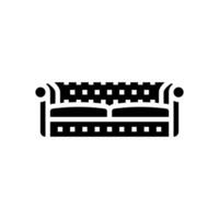 sofa leather glyph icon vector illustration