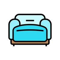 armchair soft cozy color icon vector illustration