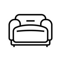 armchair soft cozy line icon vector illustration