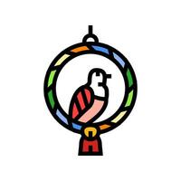 swing parrot bird color icon vector illustration