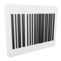 Barcode clipart flat design icon isolated on transparent background, 3D render logistic and delivery concept png