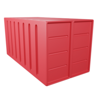 Container clipart flat design icon isolated on transparent background, 3D render logistic and delivery concept png