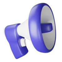 Megaphone icon clipart flat design icon isolated on transparent background, 3D render social media concept png