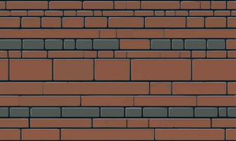 Brown-black brick wall vector illustration background. brick wall closeup texture vector