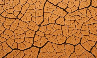 Dry soil orange surface cracked ground texture background. orange dry soil detail vector illustration