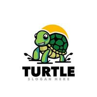 Cute turtle cartoon vector