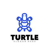 Turtle line art vector