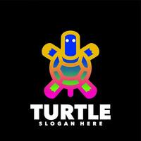 Cute turtle gradient vector