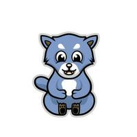 Cute raccoon cartoon vector