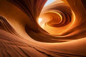 Mysterious golden nebula swirls in Antelope Canyon photo