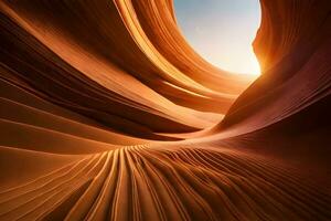 Mysterious golden nebula swirls in Antelope Canyon photo