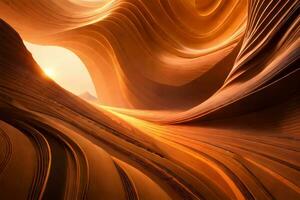 Mysterious golden nebula swirls in Antelope Canyon photo