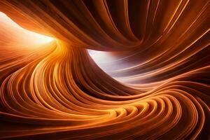 Mysterious golden nebula swirls in Antelope Canyon photo