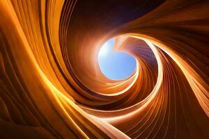 Mysterious golden nebula swirls in Antelope Canyon photo