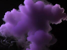 Pink smoke on the black background photo