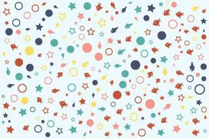 Seamless fish and dot abstract polka repeat textile pattern on white background for t-shirts, book covers, and print template design vector