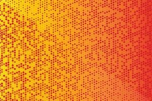 Yellow halftone dot grain texture pixel pop art gradient pattern background. vector