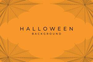 Halloween spider web net texture pattern on orange background vector